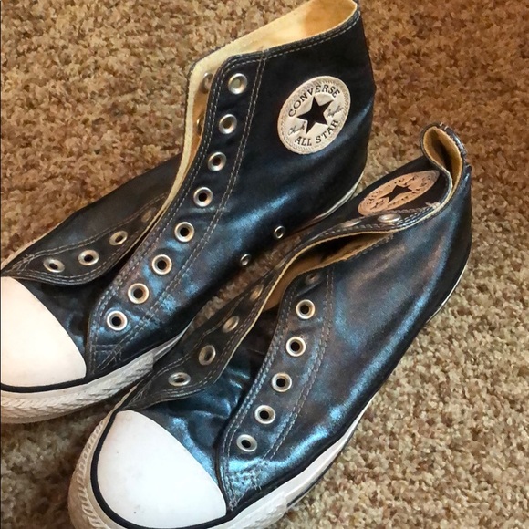 Metallic high top converse - Picture 1 of 2